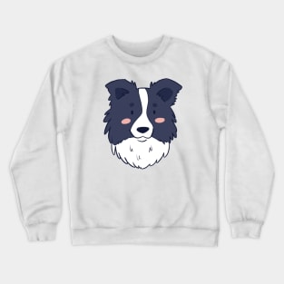 Cute border collie face Crewneck Sweatshirt